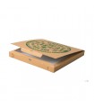 Caja para pizza de cartón microcanal cuadrada habana "Pizza" 40 x 40 x 3,5 cm