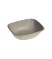 Envase de caña de azúcar rectangular natural 19.5 x 17 x 5.6 cm 90 cl