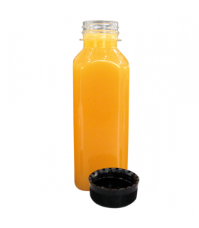 Botella RPET cuadrada Ø 3,8 x 15.8 cm 500 ml (tapón no incluido)